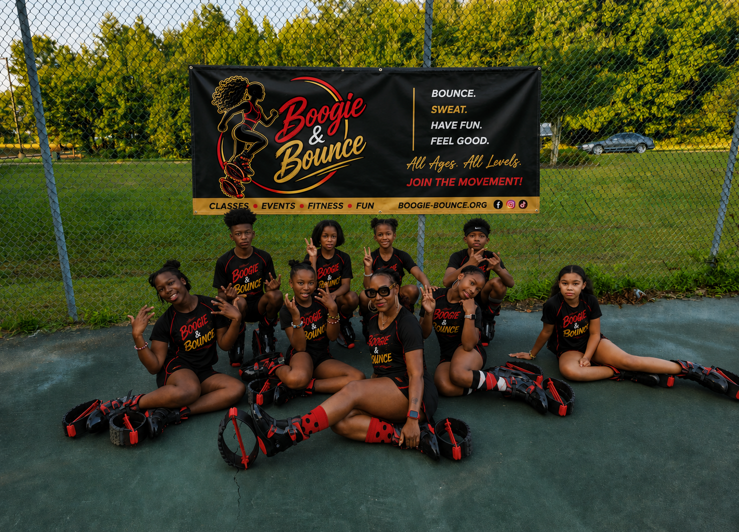 Team banner shoot